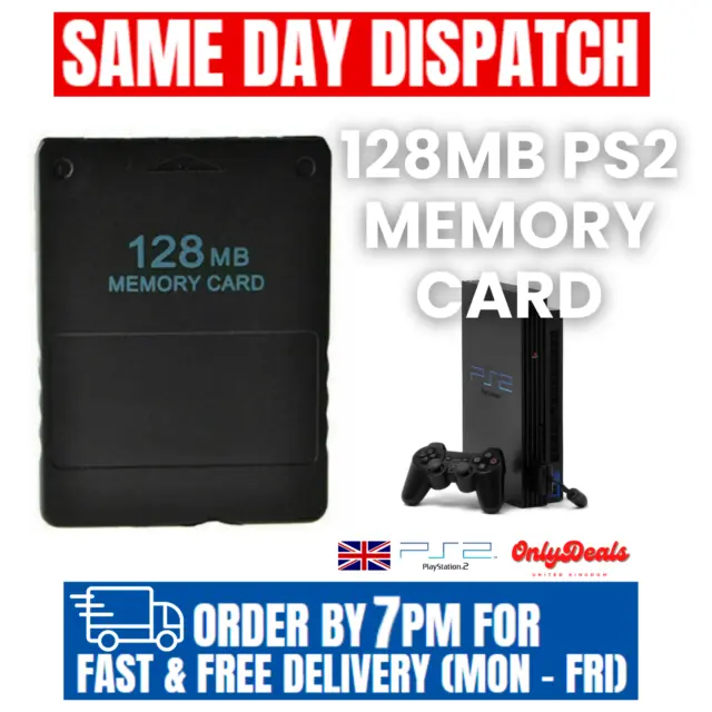 128MB PS2 Memory Card - Data Stick for Sony Playstation 2 - FREE UK P&P