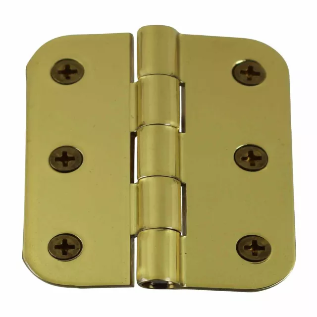 Bright Brass Cabinet Door Hinge Solid Brass Square 2" x 2.5" Inches