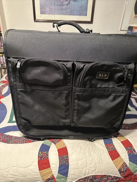 TUMI Black Nylon GARMENT BAG 4 Wheel 360 Swivel 6 Suit Suitcase Luggage (NOTES)