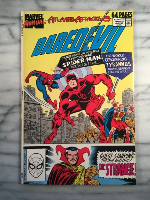 Daredevil Annual #4 (1989-Marvel) **High+ grade**  Atlantis Attacks Crossover!