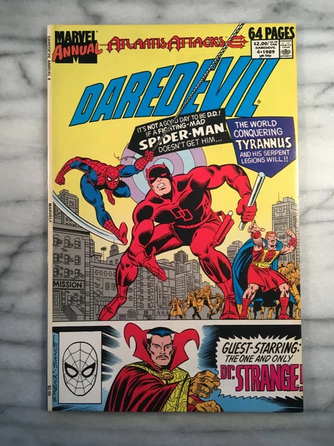 Daredevil Annual #4 (1989-Marvel) **High+ grade**  Atlantis Attacks Crossover!