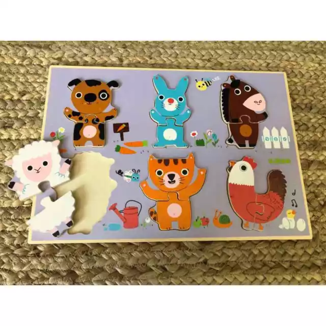 Puzzle DJECO en bois " les animaux" 2