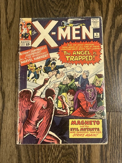 X-Men #5 Marvel Comics (1964) Magneto & The Evil Mutants GD *PNCARDS*