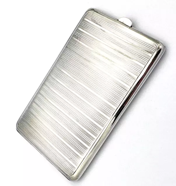 Vintage Sterling Silver Art Deco Cigarette Case 223 grams