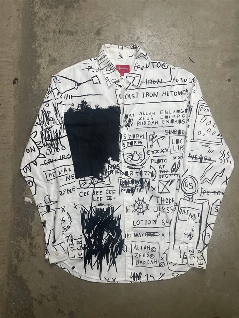 FW13 SUPREME X Jean Michel Basquiat shirt Medium white Very Rare Vintage 2013 207.57 PicClick UK