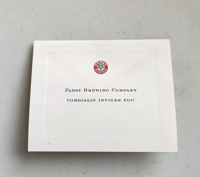 1946 PABST BREWING Co invitation Kansas Wholesalers Malt Beverage
