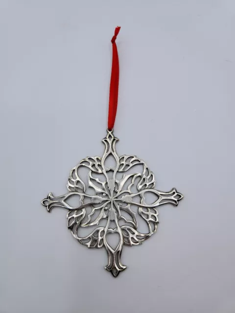 Kirk Stieff Silverplate Snowflake Christmas Tree Ornament