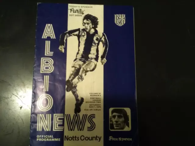 West Bromwich Albion v Notts County, Season 1975/76, Division Two