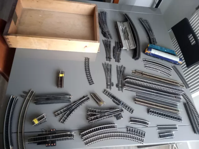 oo gauge job lot - 2 Trains (Class 29 and Clas 47) - 1 hornby ctrlr - track