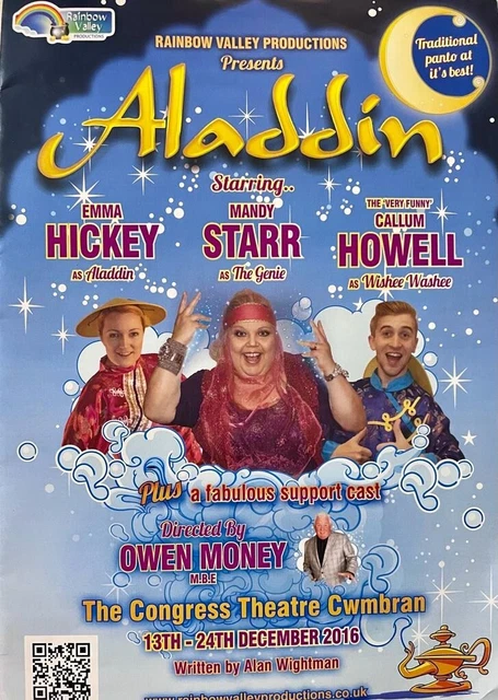 ALADDIN - PANTO Programme (Callum Scott Howells Connection) - Cwmbran ...