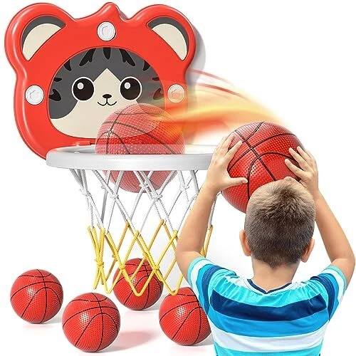 Toddlers Basketball Hoop Indoor Toys Gifts for 2 3 4 5 Year Old Boys Kids,