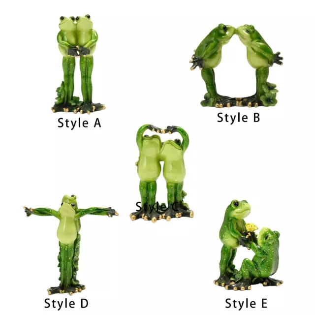 Frog Figurine, Love Frog Statue, Decorative Ornament, Resin Sculpture, Animal