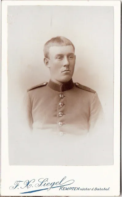 CDV Soldatenportrait / Regiment 20 - Kempten um 1900