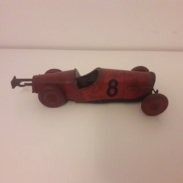 Jouet Vintage Voiture De Course MF 763 En Tôle Rouge - Occasion, Pour 8-11 Ans