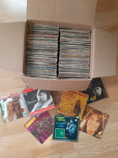 lot 308  vinyles 45 tours - FRANCAIS années 70' 80'