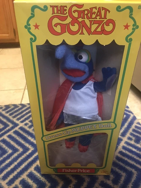 NIB 1982 Fisher-Price THE GREAT GONZO Dress Up Muppet Dolls, Jim Henson Vintage 12