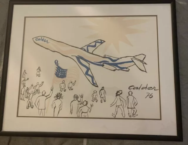 Alexander Calder Lithograph Braniff Airlines 1976