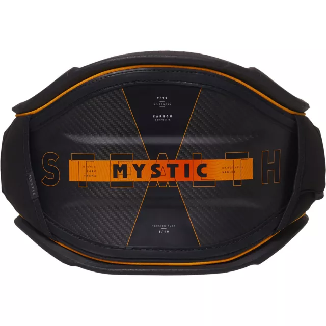 Mystic Stealth Carbon Waist Harness No Spreader Bar 2023 - Retro Orange 230198