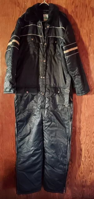 Sears Vintage Men's 70s Snowmobile Snow Ski Suit One Piece coveralls Hunting