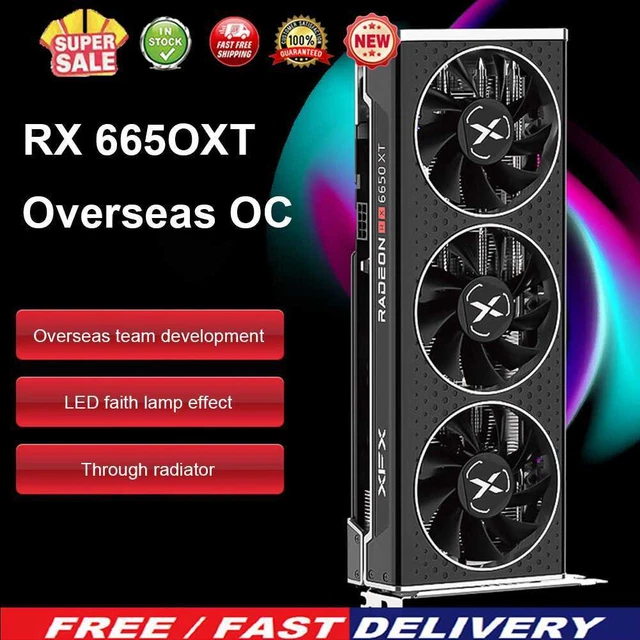 Scheda video XFX RX6650 8 GB 128 bit GDDR6 computer desktop accessori PC