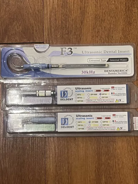 Three New Dental Ultrasonic Scaling Insert  Cavitron Dentist Hygienist Deldent