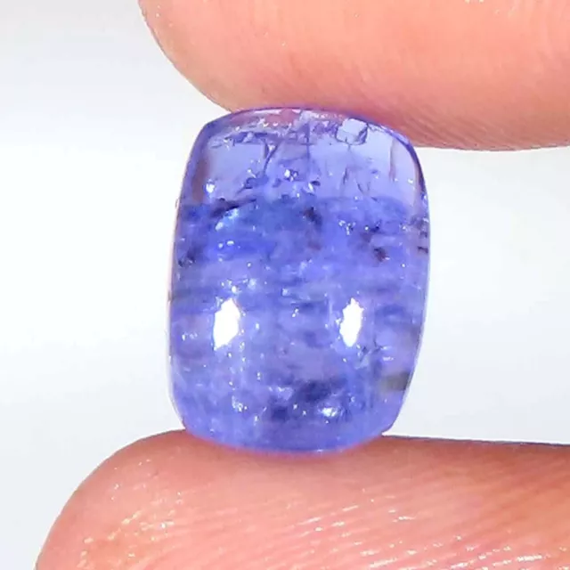 (08x11x04 MM Größe) 4.70 Cts. Natürliche Tansanit Kissen Cabochon Lose Edelstein