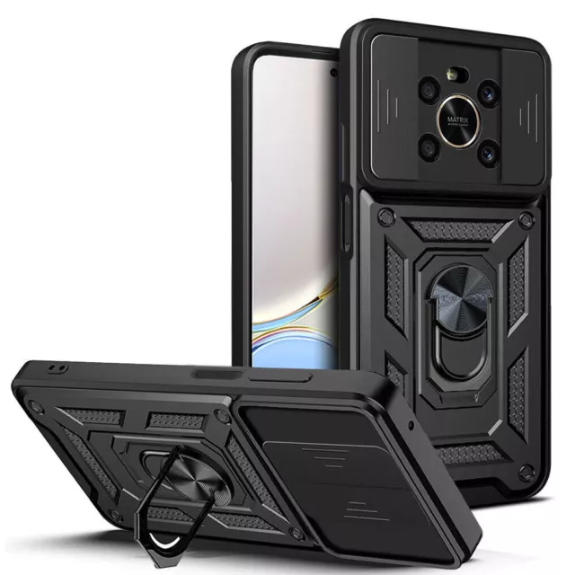 For Honor Magic 4 Lite/5 Pro/6 Lite Shockproof Armor Hard Case Cover Ring Stand