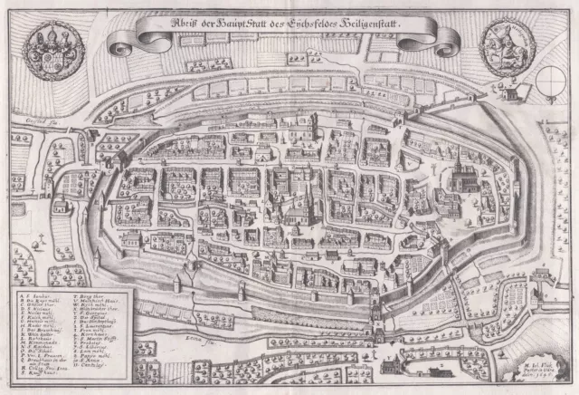 Heiligenstatt Heiligenstadt Eichsfeld Thüringen Kupferstich gravure Merian 1650