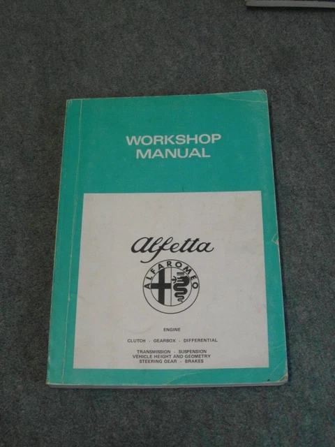 ALFA ROMEO ALFETTA Genuine Factory Workshop Manual 1977 #2448 Excellent ...
