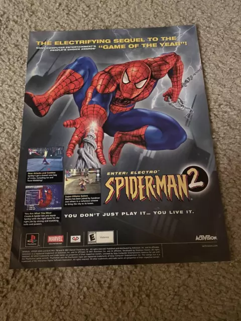 2000 Spider-Man N64 PS1 GBC Print Ad/Poster Official Marvel Video