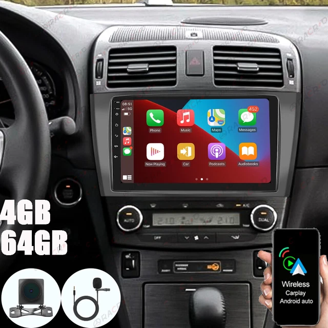 Autoradio Android 4G+128G Per Toyota Avensis T27 2008-2015 – 9 Pollici, Carplay Wireless, GPS