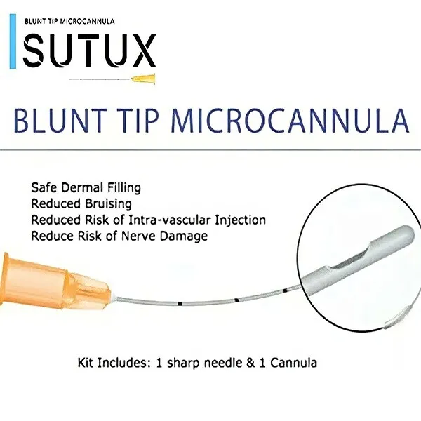 20x Premium Micro Cannula Blunt Tip stumpfe flexible Kanüle • 22G x 50mm • 20Stk