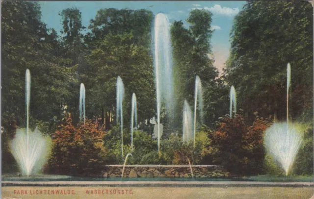 Ak, Ansichtskarte, Park Lichtenwalde, Wasserkünste - 1915 (BM)51009