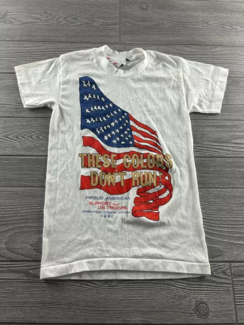 Vintage Selec-T America these colors dont run T Shirt White Youth 14/16 Large