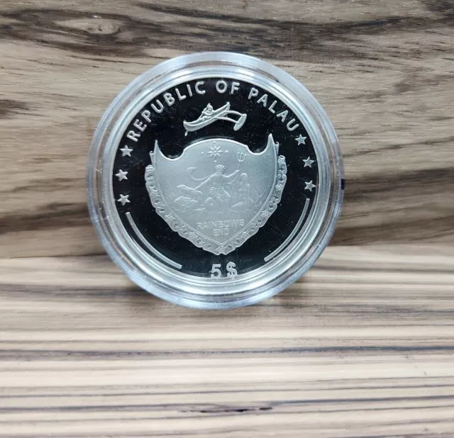 2014 $5 Republic Of Palau Mountains & Flora Coin.