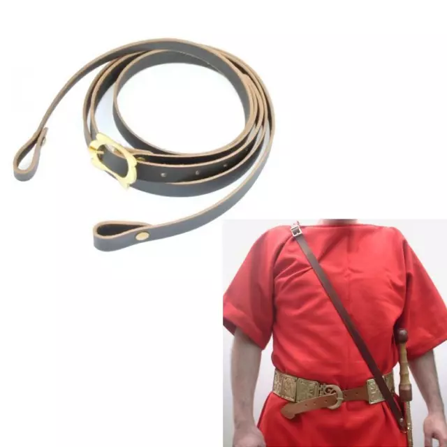 Roman Greek Brown Leather Sword Baldric Perfect For Costume Re-enactment & LARP