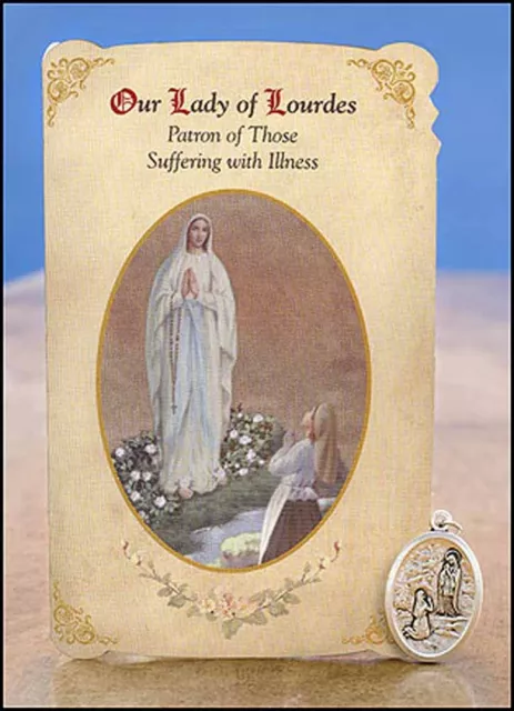 OUR LADY OF Lourdes / St Bernadette (General Illness) Healing Holy Card ...