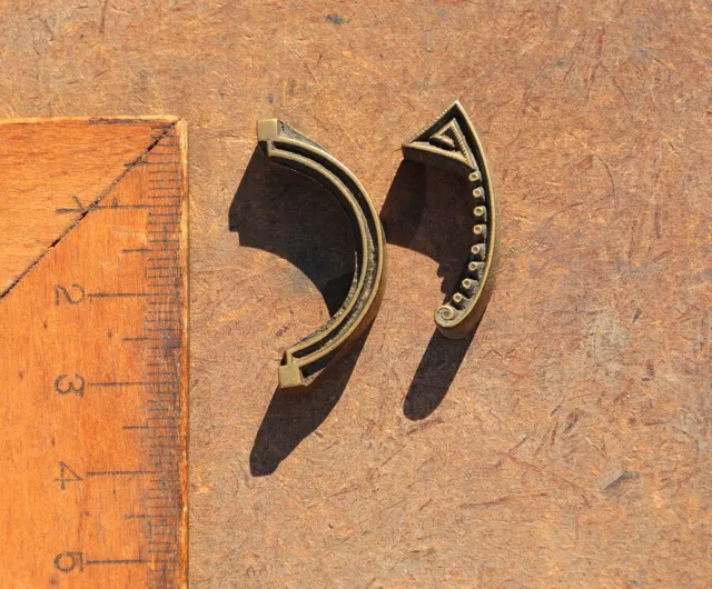 2x brass ornament bookbinding Art Nouveau gilding bookbinder embossing leather
