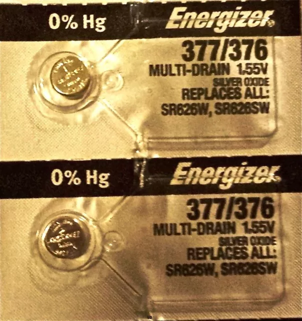 5 x FRESH Energizer 377 376 WATCH BATTERY SR626SW SR626W Silver Oxide  Battery