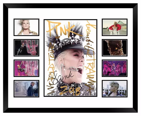 Pink Beautiful Trauma 2018 World Tour signed Limited Edition Framed Memorabilia