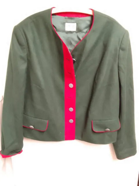 Janker tailliert und kurz in grün Dirndljacke Trachtenjacke Jacke Gr.50 Vintage