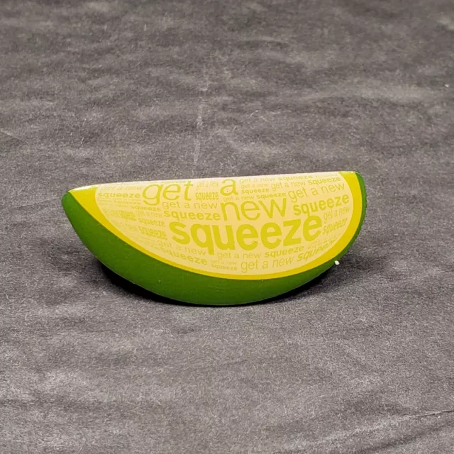 2007 McDonald's "Get a New Squeeze" Crew Employee Lapel Hat Pin Fast Food 1.5"