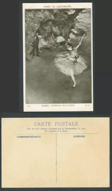 Edgar E. Degas Ballet Dancer on Stage Dancing Danseuse sur la Scène Old Postcard