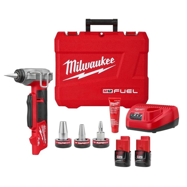 Milwaukee Expander Tool Kit Auto-Rotating Ratcheted Compact Durable LED Light