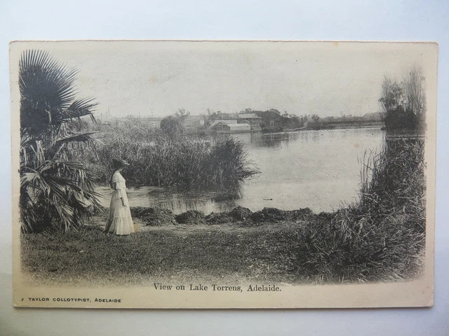 POSTCARD VIEW on LAKE TORRENS ADELAIDE SOUTH AUSTRALIA c1908