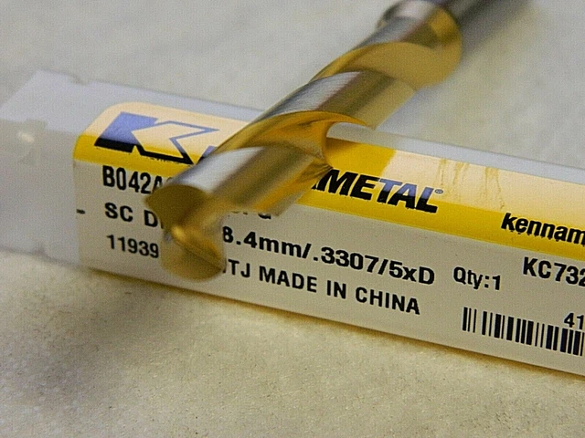 Kennametal 8.4mm 140° Solid Carbide Jobber Drill. 4150716