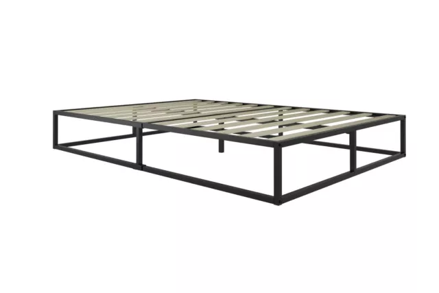 Black Double Bed Frame 4FT6 135cm Bedstead Birlea Soho Metal Platform Design