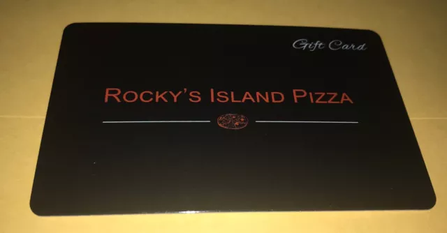 Rocky’s Island Pizza Gift Card Black Collectible No Value New