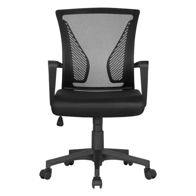 Mesh Office Chair Swivel Task Computer Desk Chair w/ Lumbar Support, Black