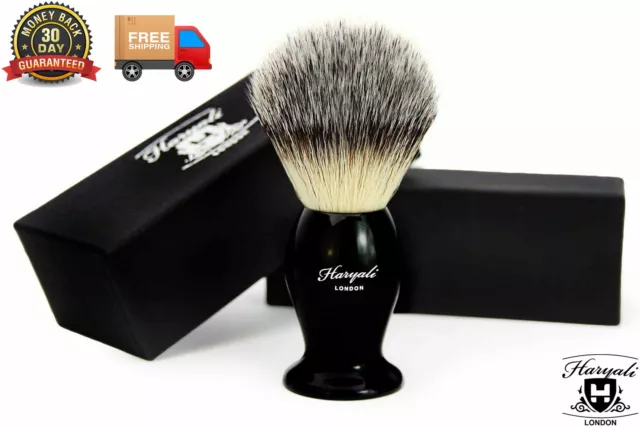 Synthetic Shaving Brush with Brass Handle for Mens Wet Beard Grooming Shave Tool